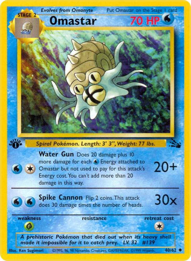 Omastar 40/62 card from Fossil