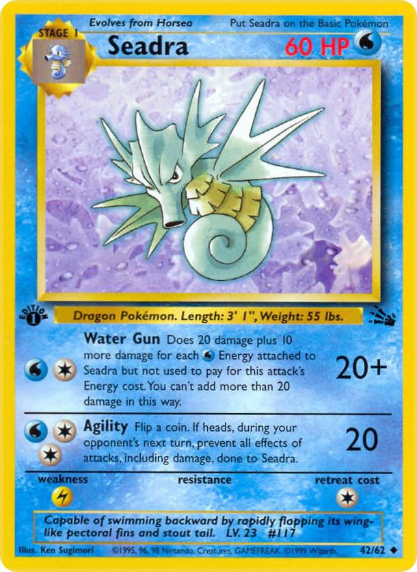 Seadra 42/62 card from Fossil