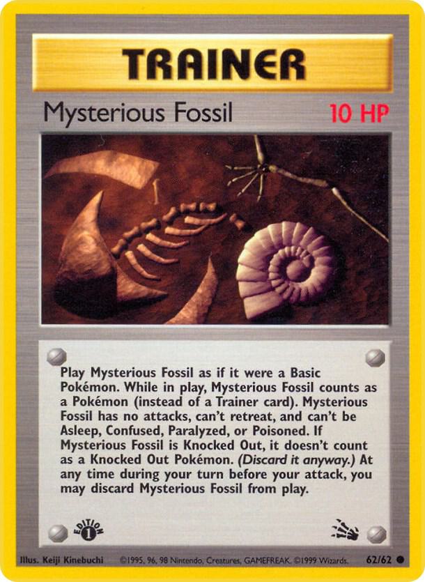 Mysterious Fossil 62/62 card from Fossil