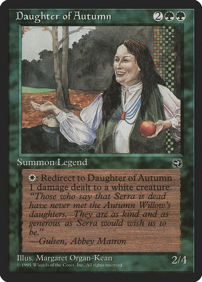 Daughter of Autumn card from Homelands