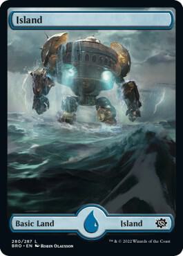 Island - Full Art 280 card from The Brothers' War