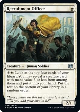 Recruitment Officer 23 card from The Brothers' War