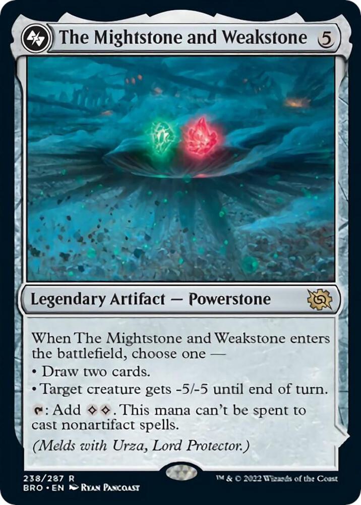 The Mightstone and Weakstone 238 card from The Brothers' War