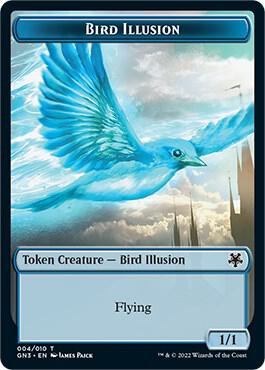 Bird Illusion // Elf Warrior Double-Sided Token 4 // 9 card from Magic Game Night: Free-For-All
