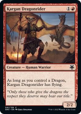 Kargan Dragonrider 81 card from Magic Game Night: Free-For-All