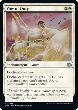 Vow of Duty 21 card from Magic Game Night: Free-For-All
