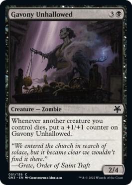 Gavony Unhallowed 51 card from Magic Game Night: Free-For-All