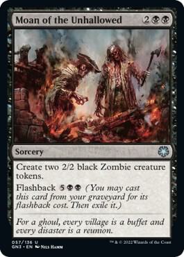 Moan of the Unhallowed 57 card from Magic Game Night: Free-For-All