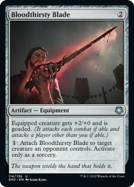 Bloodthirsty Blade 114 card from Magic Game Night: Free-For-All