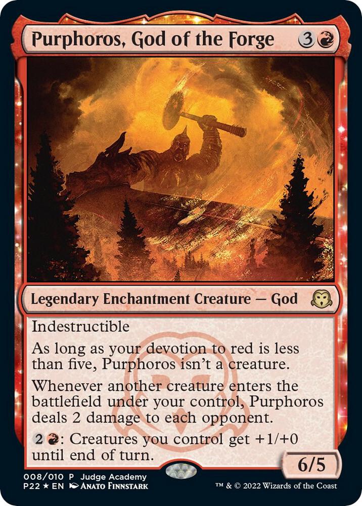Purphoros, God of the Forge 8 card from Judge Promos