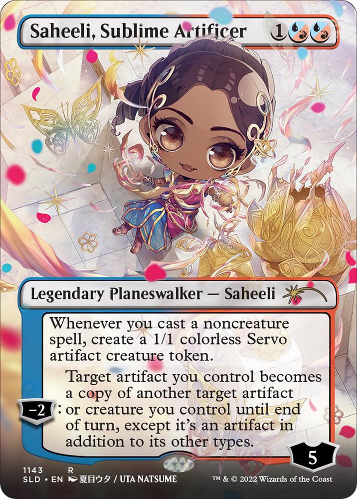Saheeli, Sublime Artificer (Borderless) 1143 card from Secret Lair Drop Series