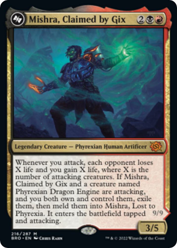 Mishra, Claimed by Gix 216 card from The Brothers' War