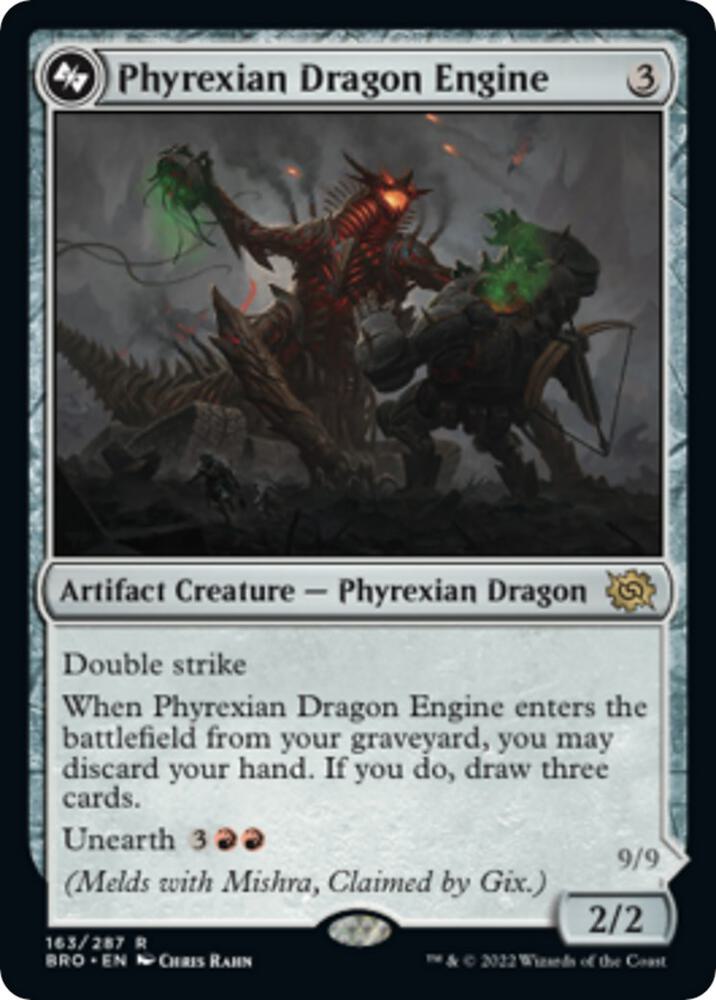 Phyrexian Dragon Engine 163 card from The Brothers' War