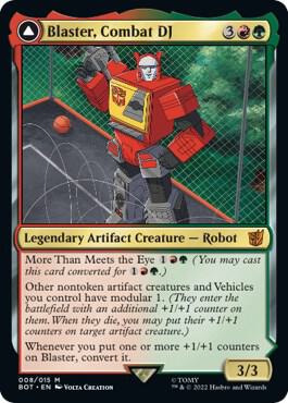 Blaster, Combat DJ 8 card from Universes Beyond: Transformers