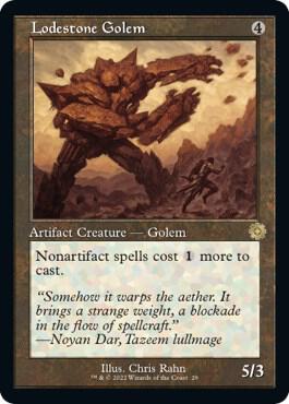Lodestone Golem 29 card from The Brothers' War: Retro Frame Artifacts