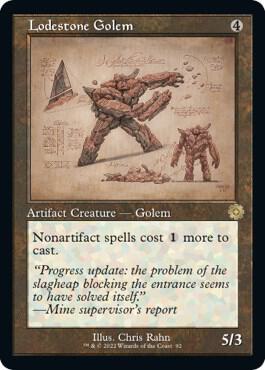 Lodestone Golem (Schematic) 92 card from The Brothers' War: Retro Frame Artifacts