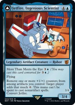 Jetfire, Ingenious Scientist 3 card from Universes Beyond: Transformers