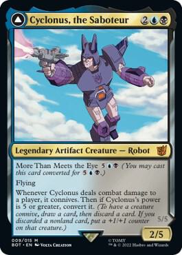 Cyclonus, the Saboteur 9 card from Universes Beyond: Transformers
