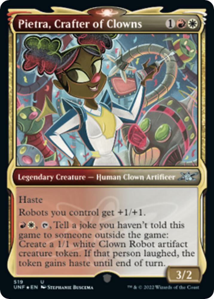 Pietra, Crafter of Clowns (Showcase) (Galaxy Foil) 519 card from Unfinity