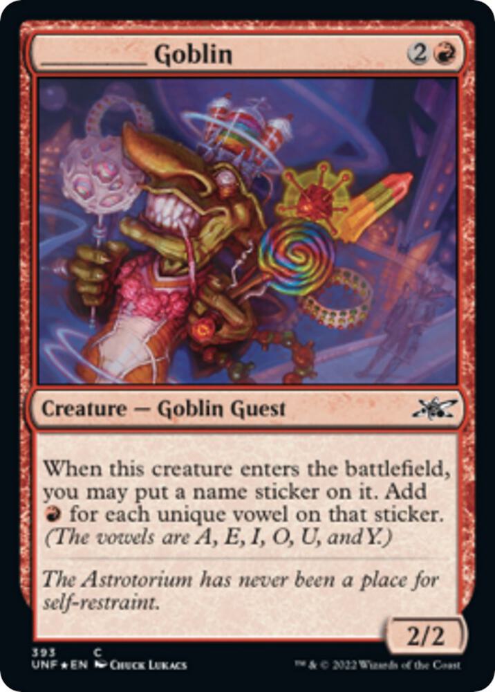 _____ Goblin (Galaxy Foil) 393 card from Unfinity