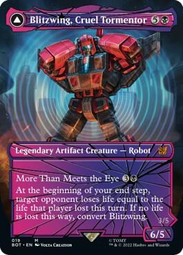 Blitzwing, Cruel Tormentor (Shattered Glass) 19 card from Universes Beyond: Transformers