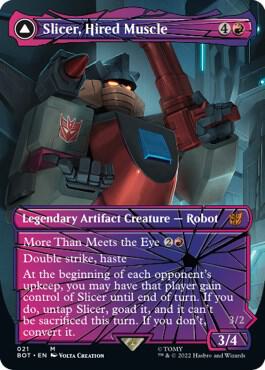 Slicer, Hired Muscle (Shattered Glass) 21 card from Universes Beyond: Transformers