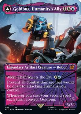 Goldbug, Humanity's Ally (Shattered Glass) 25 card from Universes Beyond: Transformers