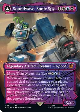 Soundwave, Sonic Spy (Shattered Glass) 28 card from Universes Beyond: Transformers