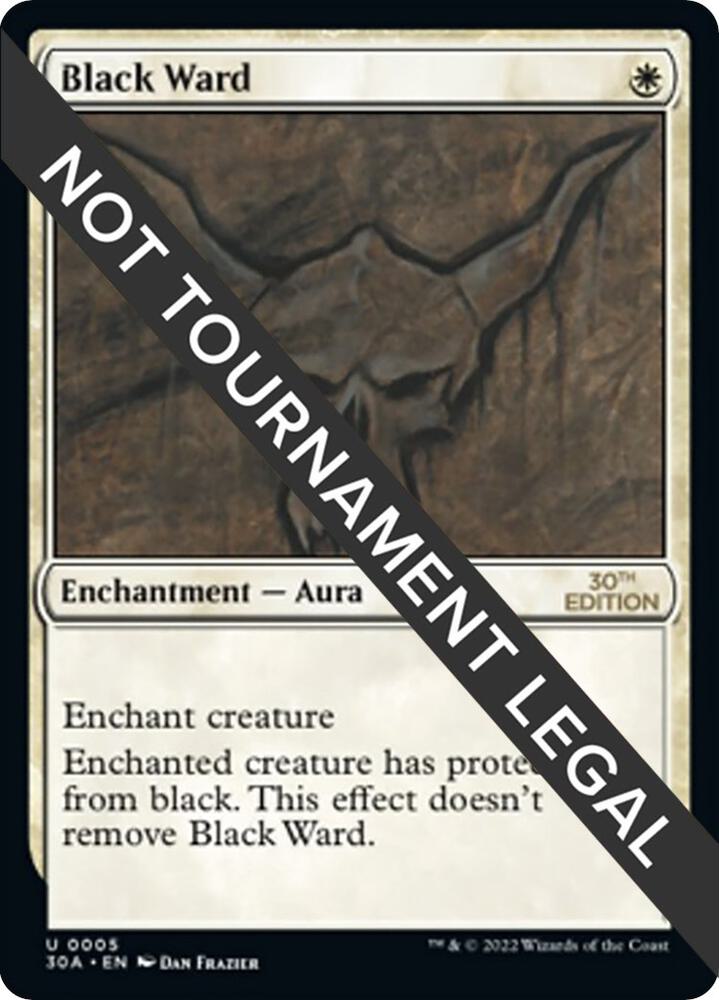 Black Ward 5 card from 30th Anniversary Edition