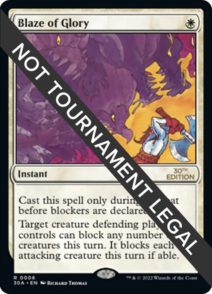 Blaze of Glory 6 card from 30th Anniversary Edition