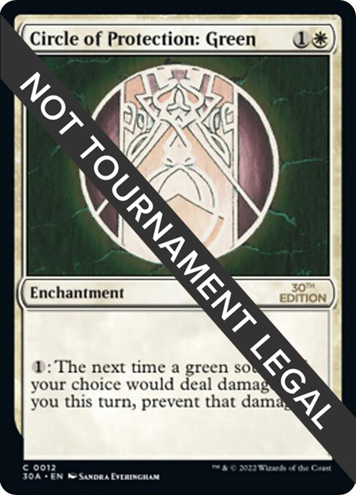 Circle of Protection: Green 12 card from 30th Anniversary Edition