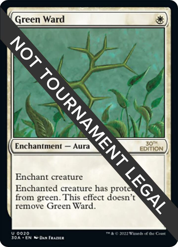 Green Ward 20 card from 30th Anniversary Edition