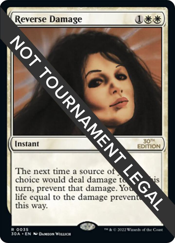 Reverse Damage 35 card from 30th Anniversary Edition