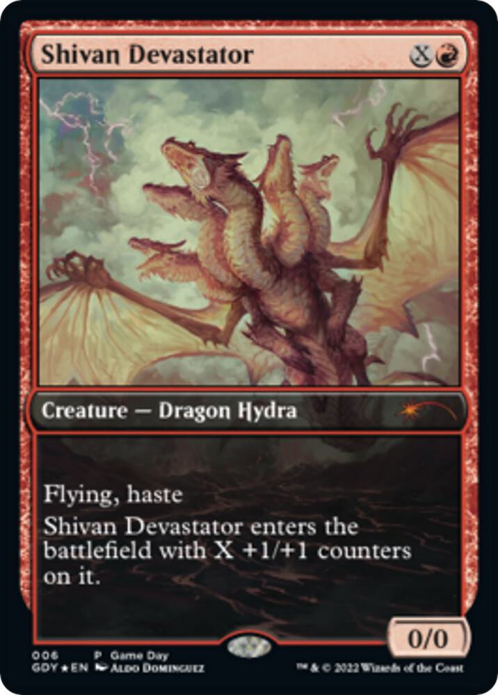 Shivan Devastator 6 card from Game Day & Store Championship Promos