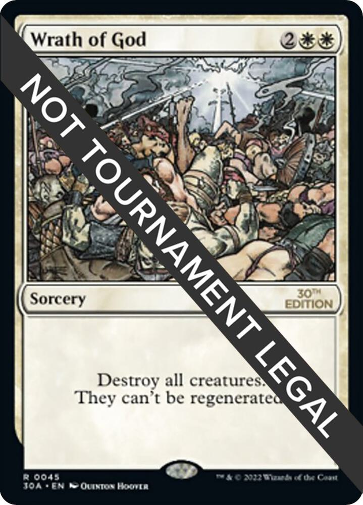Wrath of God 45 card from 30th Anniversary Edition