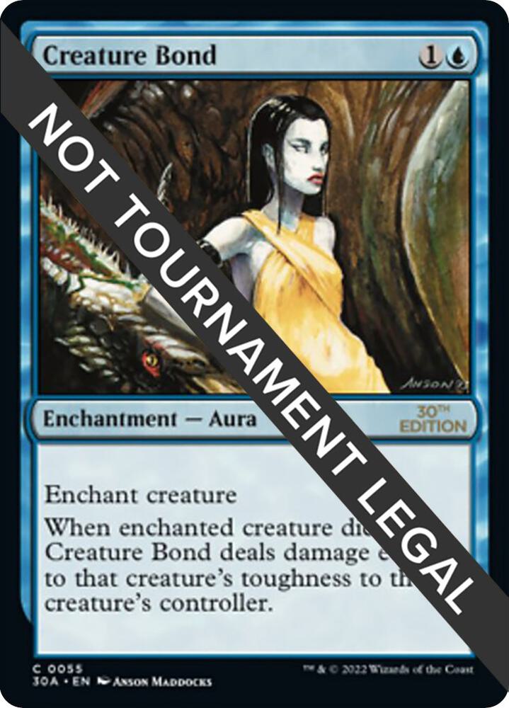 Creature Bond 55 card from 30th Anniversary Edition