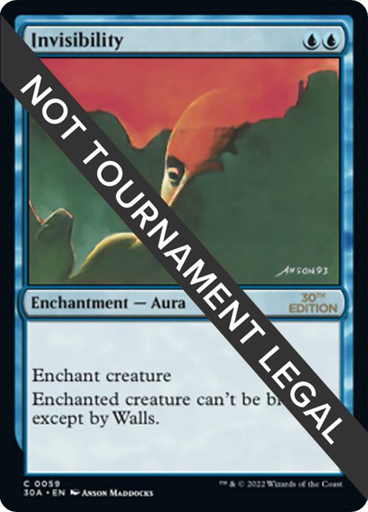 Invisibility 59 card from 30th Anniversary Edition