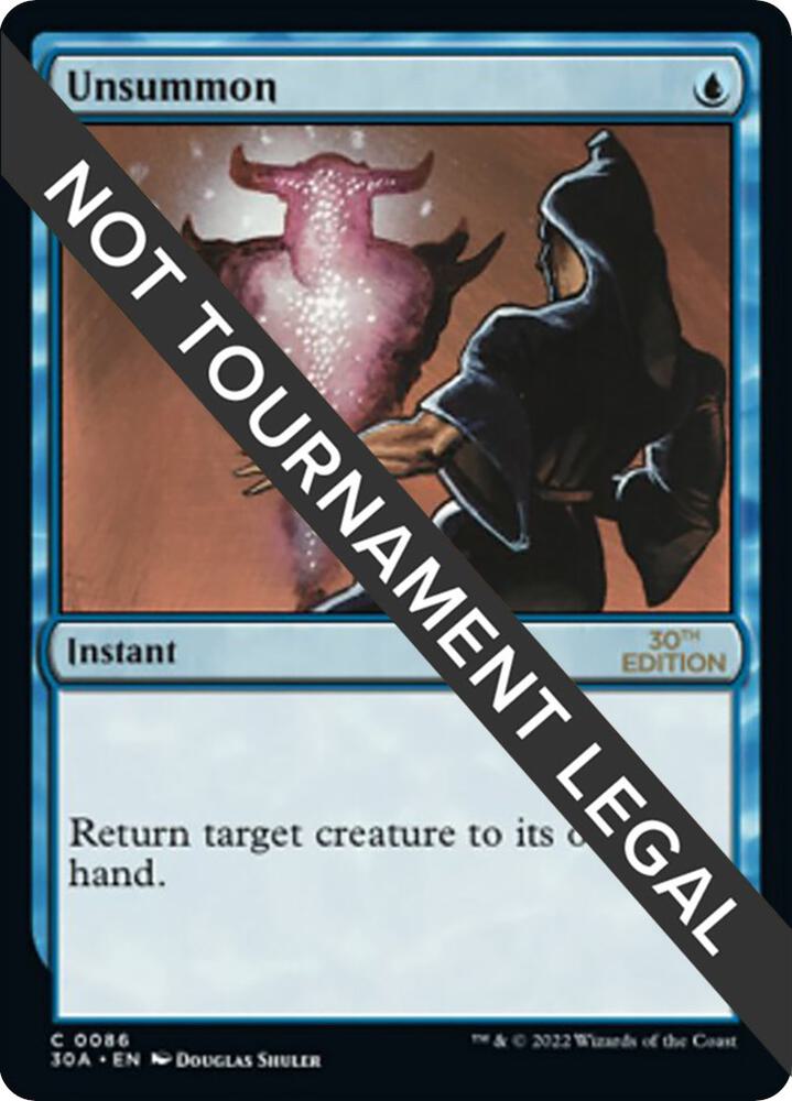 Unsummon 86 card from 30th Anniversary Edition