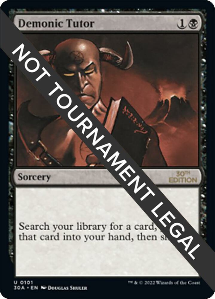 Demonic Tutor 101 card from 30th Anniversary Edition