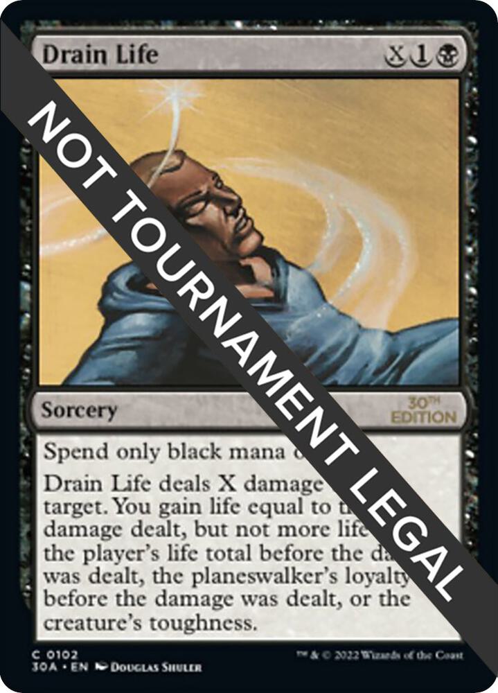Drain Life 102 card from 30th Anniversary Edition