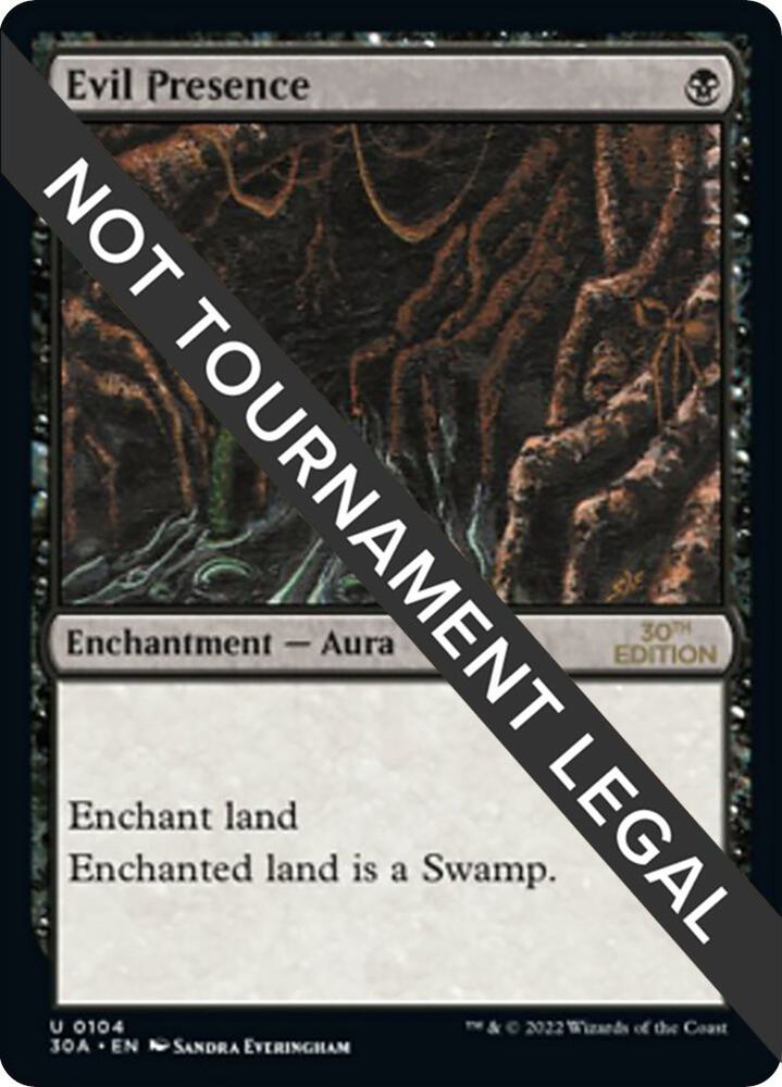 Evil Presence 104 card from 30th Anniversary Edition
