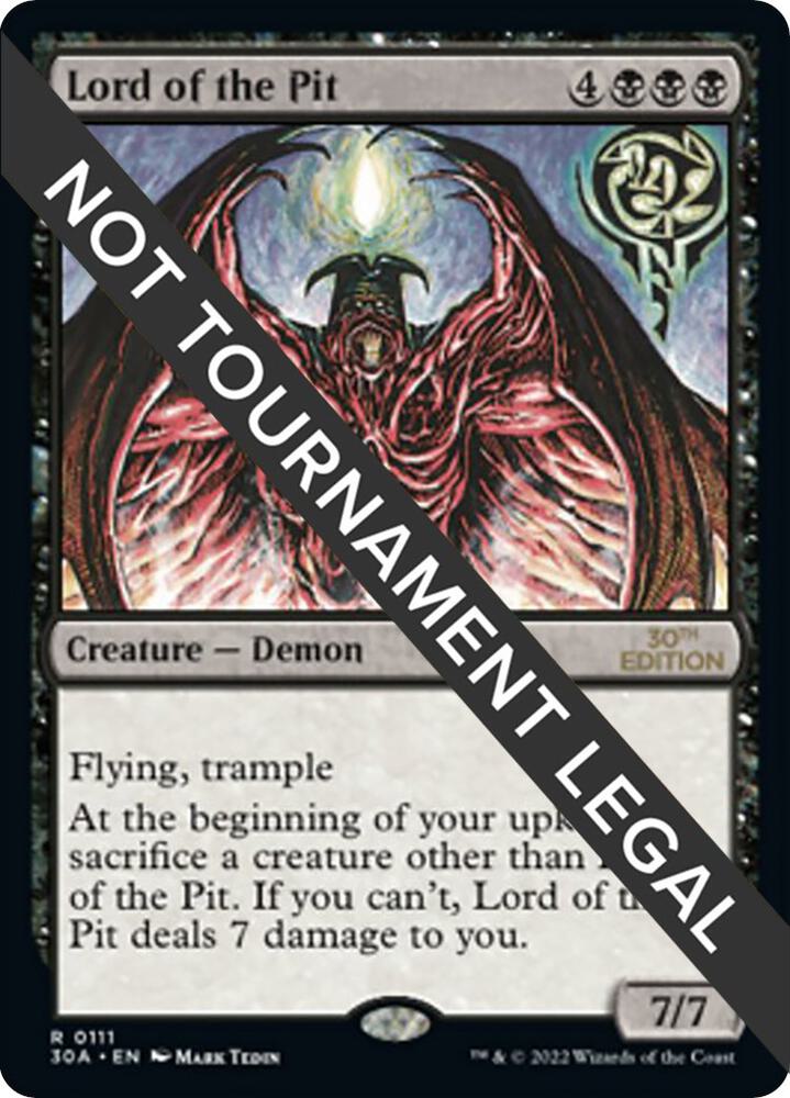 Lord of the Pit 111 card from 30th Anniversary Edition