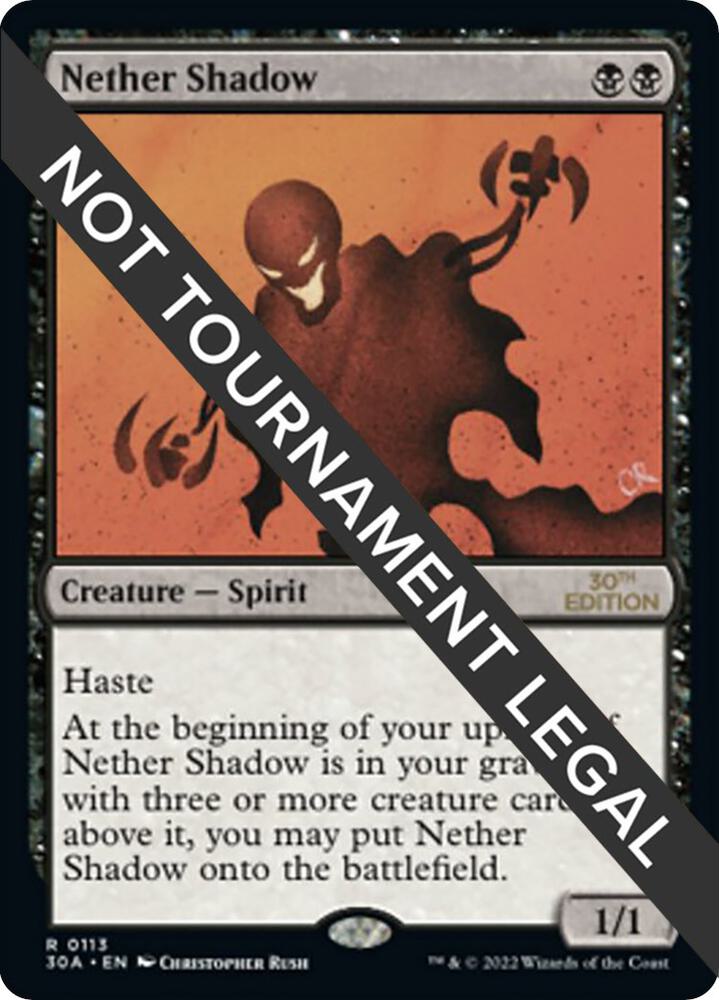 Nether Shadow 113 card from 30th Anniversary Edition