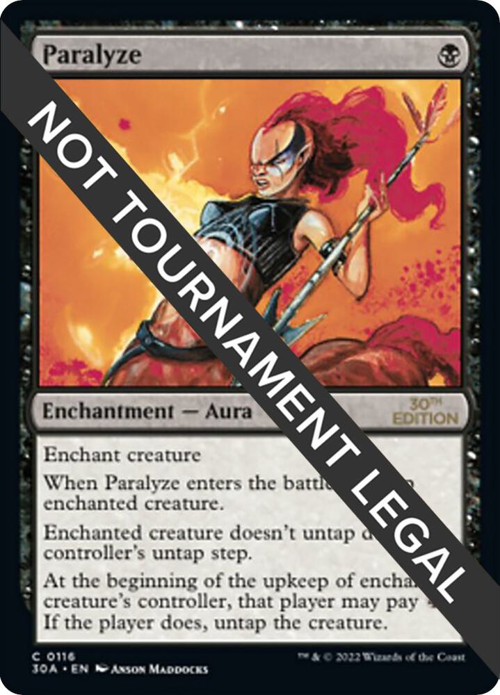 Paralyze 116 card from 30th Anniversary Edition