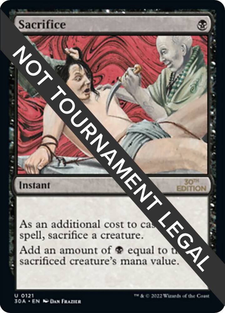 Sacrifice 121 card from 30th Anniversary Edition