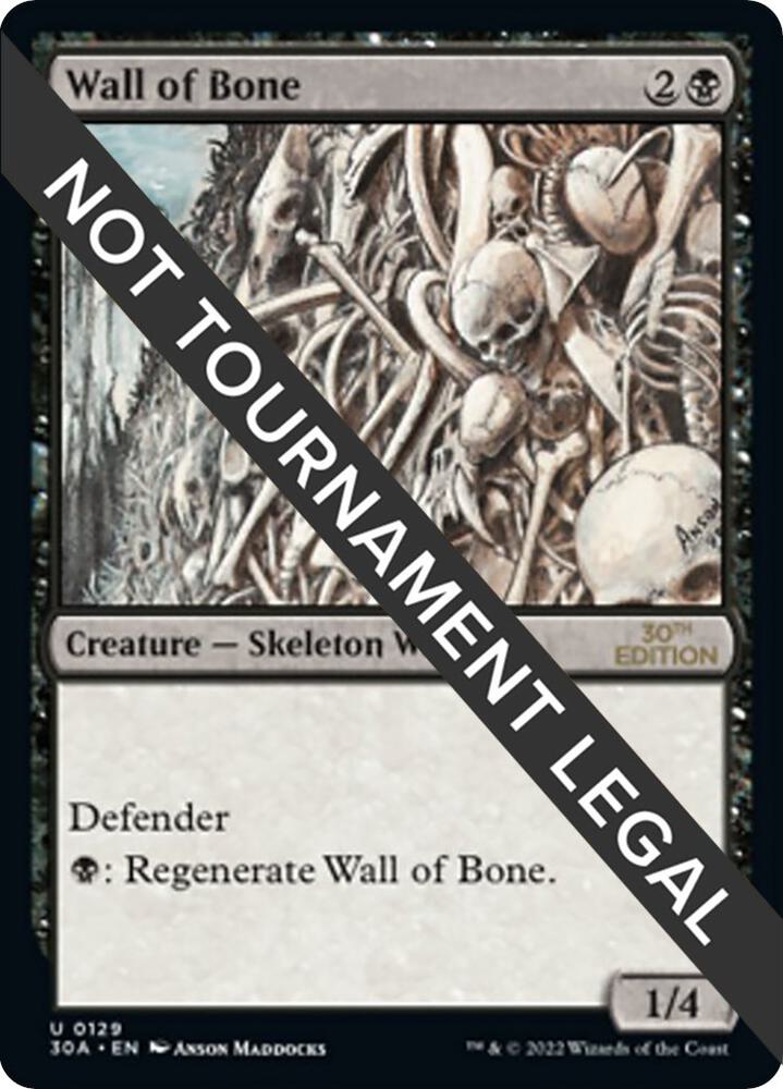 Wall of Bone 129 card from 30th Anniversary Edition