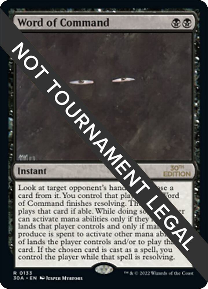 Word of Command 133 card from 30th Anniversary Edition