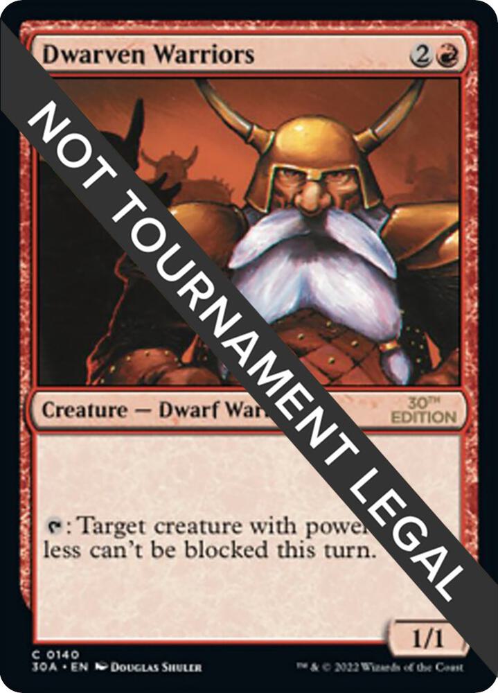 Dwarven Warriors 140 card from 30th Anniversary Edition