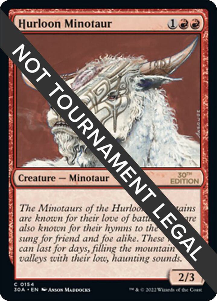 Hurloon Minotaur 154 card from 30th Anniversary Edition