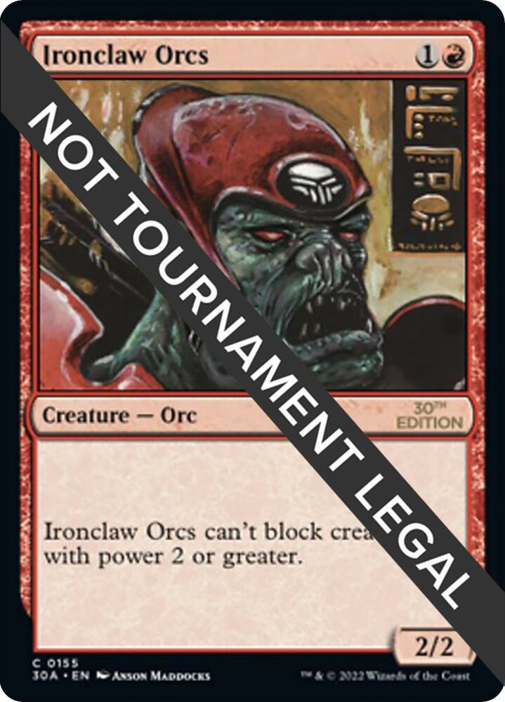 Ironclaw Orcs 155 card from 30th Anniversary Edition